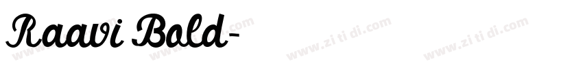 Raavi Bold字体转换